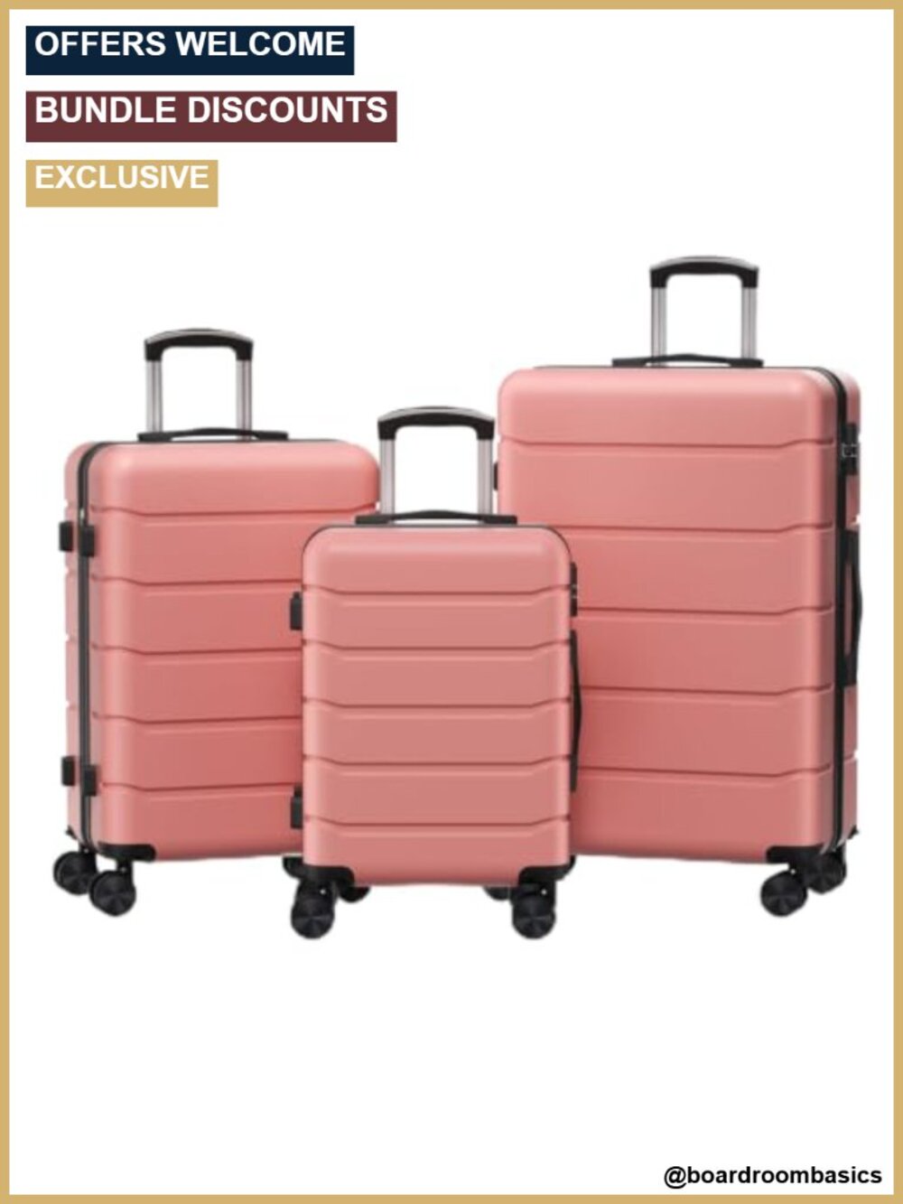 3 Piece Expandable ABS Hard Shell Luggage Set TSA Lock Spinner Suitcase Travel